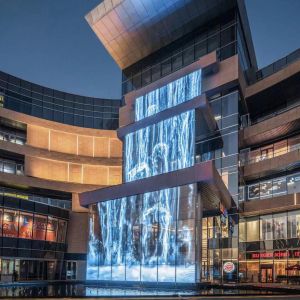 China FULL Color SMD Transparent Video Wall P2.6-5.2mm Advertising Sign on sale