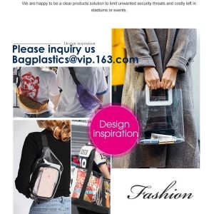 Bagease Clear PVC Fanny Pack With Double Zipper And Adjustable Strap,Clear PVC