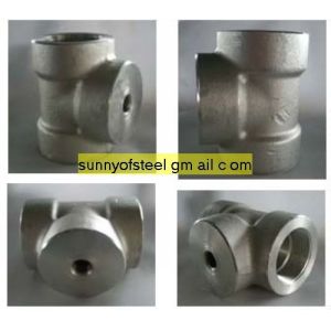 Cheap duplex stainless ASTM A182 F65 threaded tee for sale
