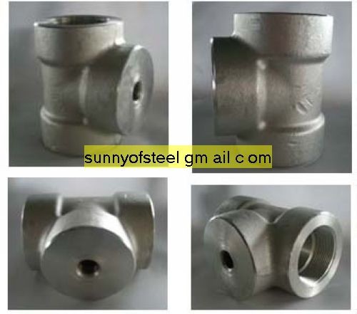 Quality duplex stainless ASTM A182 F46 threaded tee wholesale