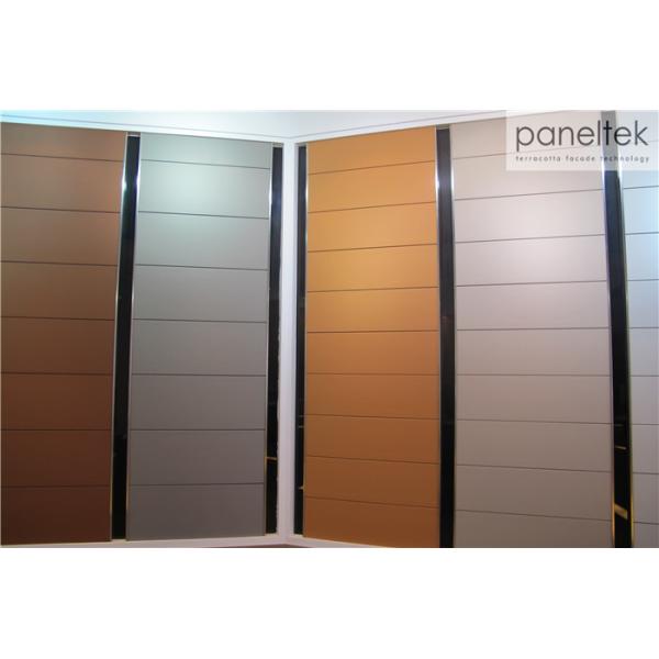 Quality Textured External Wall Cladding Terracotta Panel System 300 - 1500mm Length wholesale