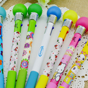 ballpen with LED and touch pen,led light ballpen hot sales colorful barrel light