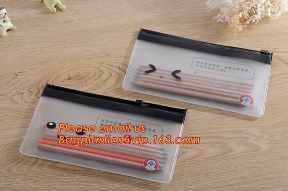 Promotion Custom Clear PVC Vinyl Plastic Zipper Pencil Bag, popular students