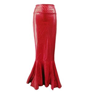 Holographic Mermaid Tail Skirt Costume Elastic Waistband With Side Zipper