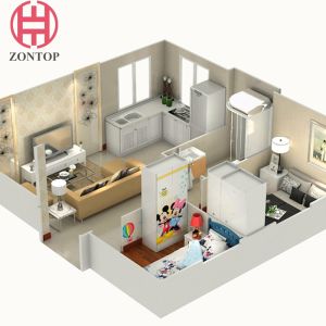 Zontop Modern Design 3 Bedroom Light Steel Structure Modular Home Prefabricated