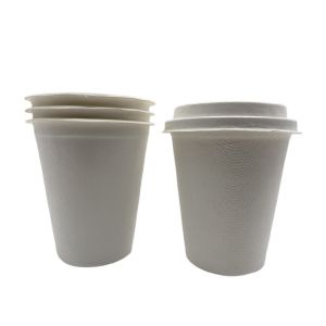 Eco Friendly 12oz  90x97mm Biodegradable Cups And Lids