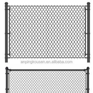 China Steel Chain Link Fencing Galvanized PVC Coated Wire Mesh Diamond Hole Cyclone Fence on sale