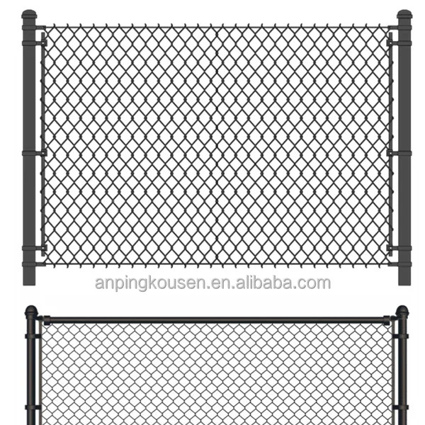 Steel Chain Link Fencing Galvanized PVC Coated Wire Mesh Diamond Hole Cyclone