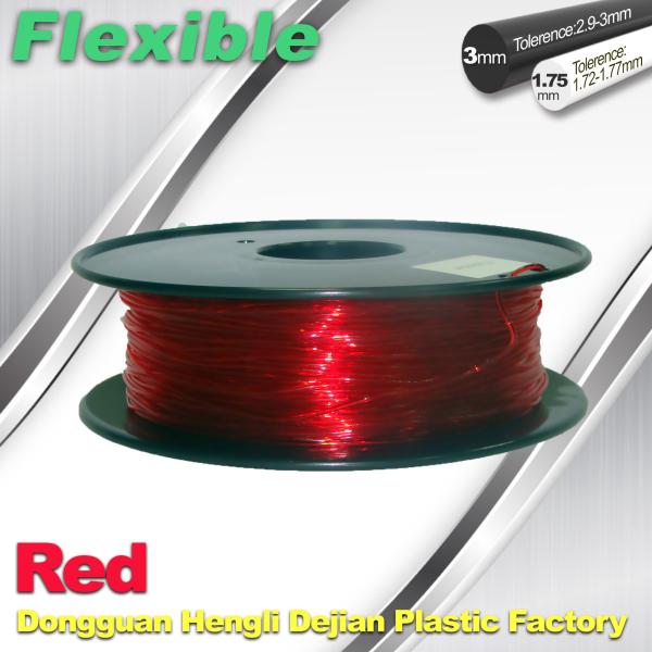 Elastic / Rubber Flexible 3d Printer Filament 1.75mm / 3.0mm 1.3Kg / Roll