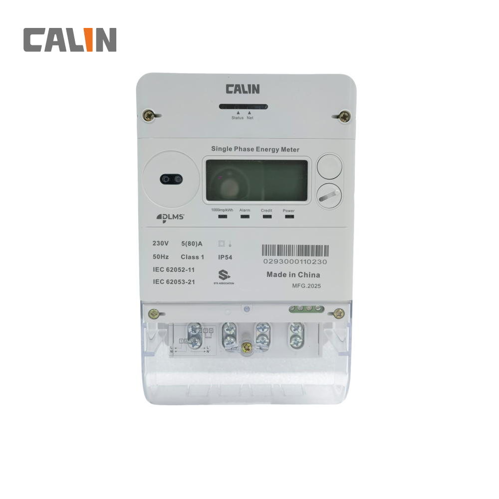 Backlit LCD Display Prepaid Electricity Meters , Residential Electric Meters