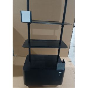 Multiple Tiers Bottle Display Rack Black Custom Retail Racks Powder Coating