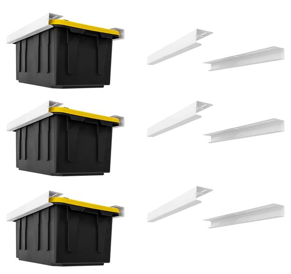 Quality Adjustable Garage Container Storage System with Single Tier Overhead Storage Bins Rack wholesale