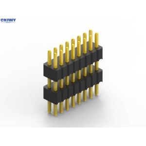 Double Row Header Connector , Brass Contact Material Pin Header Connector