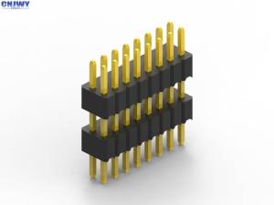 Cheap Universal 1.27 Pitch Pin Header , Square 40 Pin Header Connector 500 V Withstand Voltage for sale