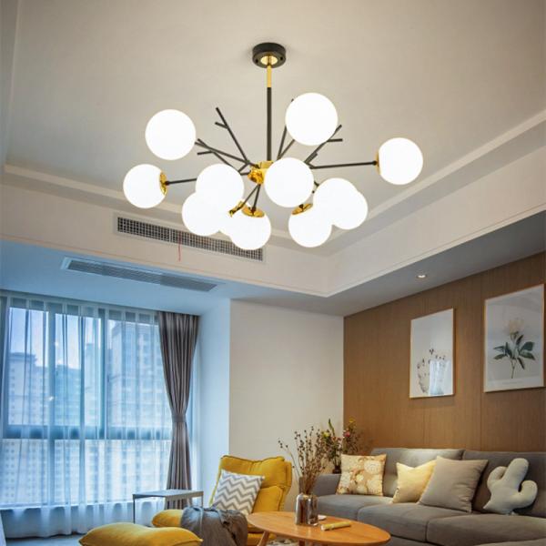 Led Chandelier Nordic Glass Ball Pendant Lamp For Dining Room Bar Decoration lamp(WH-MI-428)
