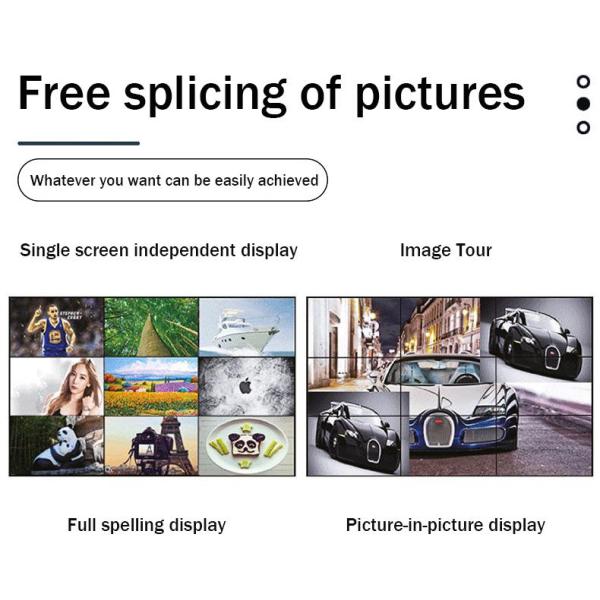 55 Inch Brightness 500cd/m2 LCD Splicing Screen 1200:1 Contrast Ratio 3.5mm Seams