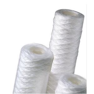 Bleached Cotton String Wound Filter Cartridge , Glass Fiber Pre Filter Cartridge