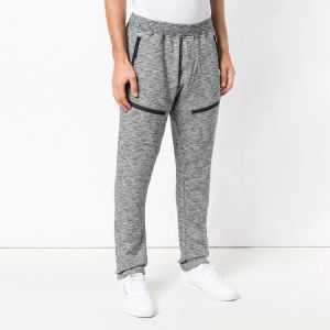 Wholesale Unisex Grey Plain Jogger Sweatpants Nylon Track Pants Men Plain Sweat