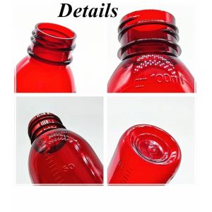 100ml 120ml 150ml 200L Customized Empty Plastic Amber Syrup Bottle Oral Liquid