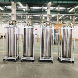 China Liquid Argon Cryogenic Dewar Cylinder Oxygen , 175l Low Pressure Liquid Nitrogen Tank on sale