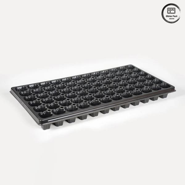 Black Industrial PS 50-Holes Seedling Tray Durable and Lightweight for Optimal