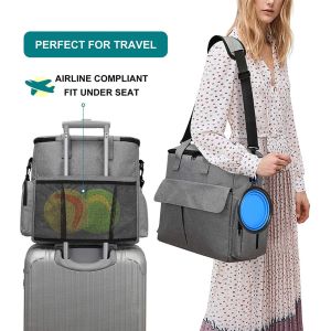Dog Travel Bag Weekend Pet Travel Set For Dog And Cat,Airline Approved Tote