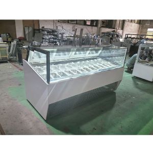Frost Free Design -16-22C Tempered Glass Ice Cream Display Freezer
