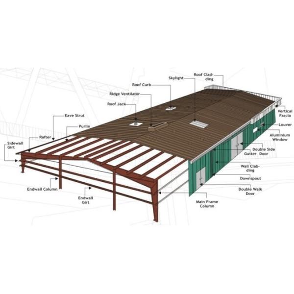 Industrial Large Metal Prefab Customized Steel Structure Workshop Construction