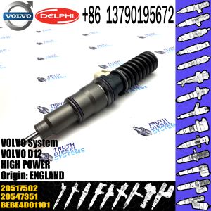 common rail injector 20517502 BEBE4D01001 BEBE4D01101 for VOL D12 engine diesel