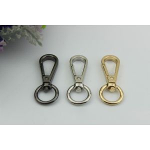 Custom-made zinc alloy metal gold 13 mm round & 20 mm oval eye bolt snap hooks