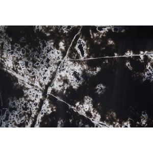 Black Calacata Artificial Quartz Kitchen Countertop With Coherent Pattern Marble