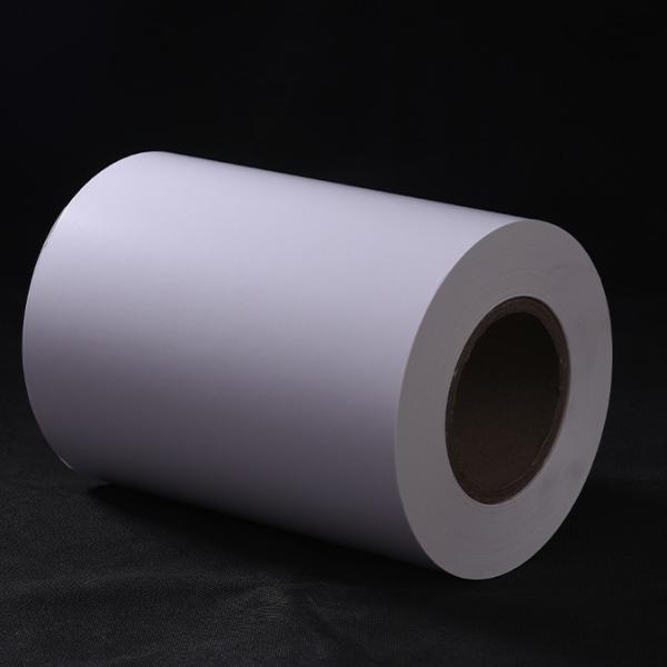 Quality HM2533 Matte Thermal Transfer Vellum Adhesive Label Material with white glassine liner for barcode making wholesale
