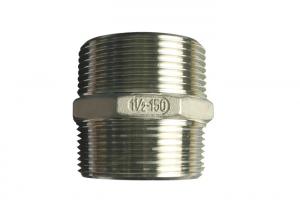 304 316 Stainless Steel Hex Pipe Nipple , Steel Hex Nipple 1-1/2 Inch