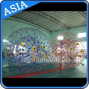 Color Dots Inflatable Zorb Ball , Grass Zorb Ball , Inflatable Human Hamster