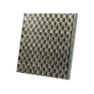 Bulletproof Architectural Woven Wire Mesh Decorative Laminated Glass For Banks
