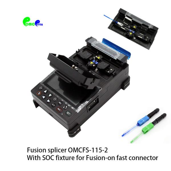 FTTH Handheld Fusion Fiber splicer OMCFS - 115 Fusion splicer with SOC fixture 4