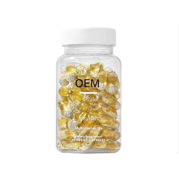 Multivitamin for Men 18+ with Zinc Vitamin A and D3 for Immune Function Support Omega-3 DHA B12 K2 60 Vegan Capsules