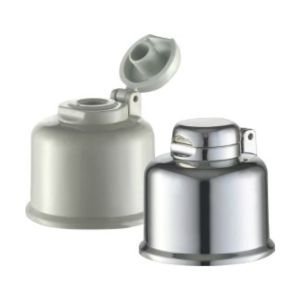 China Provided Freely 24/410 UV Coating Gold/Silver Flip Cap Smooth Bottle Lid OEM/ODM on sale