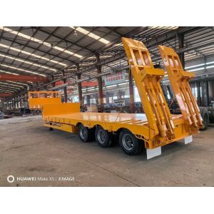 60ton Extendable Lowbed Trailer 3 /4/5 Axles Heavy Duty Hydraulic Lowboy Semi