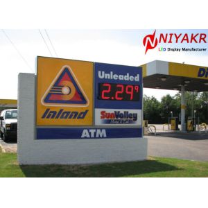 60Hz 50Hz Electronic LED Gas Price Signs Wireless Control Or RS232