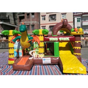 Dinosaur Park Inflatable Bounce Slide Combo Jumping Castle With Slide For