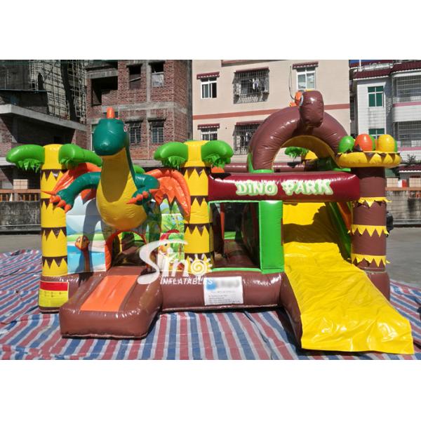 Dinosaur Park Inflatable Bounce Slide Combo Jumping Castle With Slide For