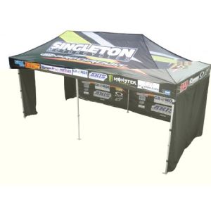 China 3M camounflage shad lightweight pop up gazebo with one canopy , one full wall on sale