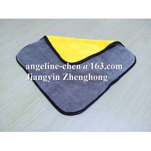 China super soft water absorption microfiber plush car cleaning towels on sale