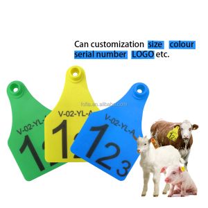 TPU Material Animal Ear Tag with Customizable Colors and 5 Years Guarantee for