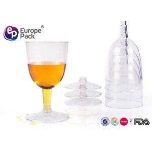 5Oz Biodegradable Clear Plastic Champagne Glasses Disposable Unbreakable