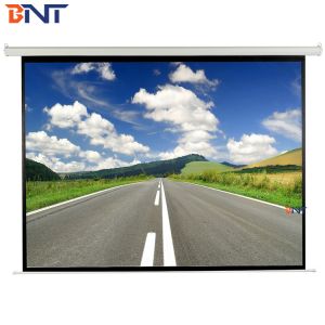 Electric Motorized Projector Screen 120 Inch , 4 3 Format Remote Projector
