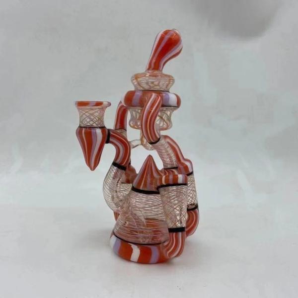 11.5" Oil Rig Water Pipe American Color Glass Smoking Pipe With Bow