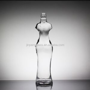 Custom Design Female Body Special Shape Liquor Bottle 1000ml 750ml with Decal