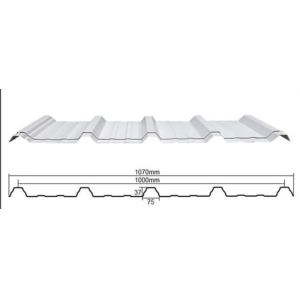 Corrugated Pvc Roof Tiles Upvc Trapezoidal 1070mm High Wave Roofing Tile